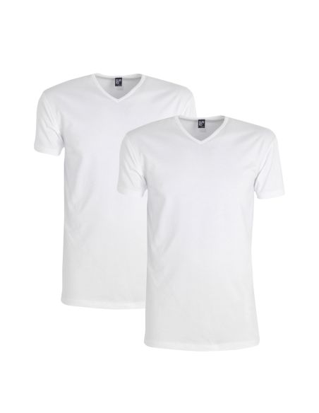Alan Red Oklahoma V-shirt 2-pack wit