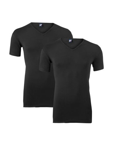 Alan Red Oklahoma V-shirt 2-pack zwart