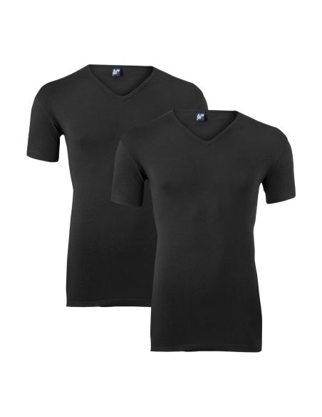 Alan Red Oklahoma V-shirt 2-pack zwart