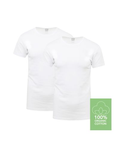 Alan Red T-Shirt Organic Copenhagen 2Pack Wit