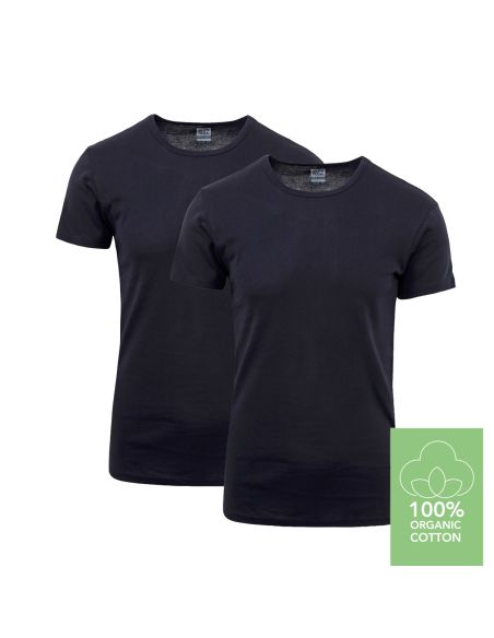 Alan Red T-Shirt Organic Copenhagen 2Pack Navy