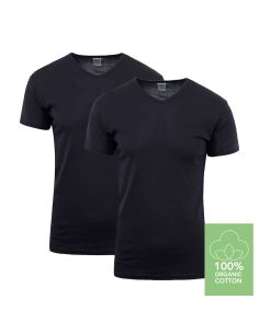 Alan Red V-Shirt Organic Vancouver 2Pack Navy