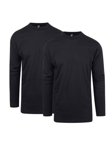 Alan Red Virginia Sleeve Shirt 2Pack Zwart