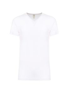 Alan Red Bamboo T Shirt Baltimora V hals Wit