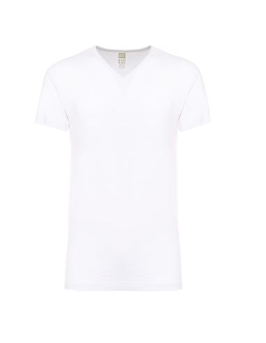 Alan Red Bamboo T Shirt Baltimora V hals Wit