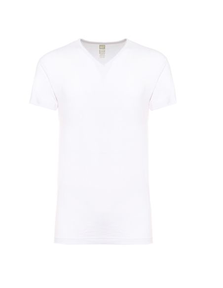 Alan Red Bamboo T Shirt Baltimora V hals Wit