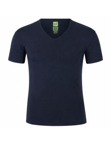 Alan Red Bamboo T Shirt Baltimora V hals Navy