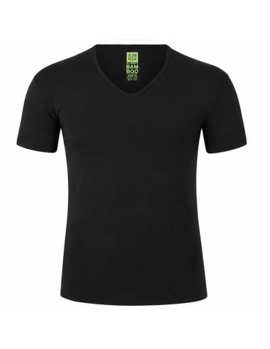Alan Red Bamboo T Shirt Baltimora V hals Zwart