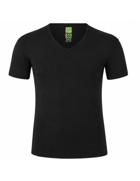 Alan Red Bamboo T Shirt Baltimora V hals Zwart
