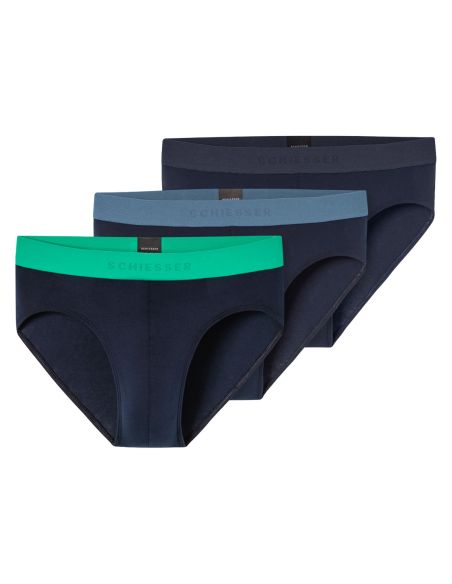 Schiesser Rio Slip 95/5 Organic 3Pack Black Mix 927