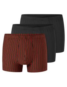 Schiesser Short 95/5 Organic 3Pack Red Stripe 930