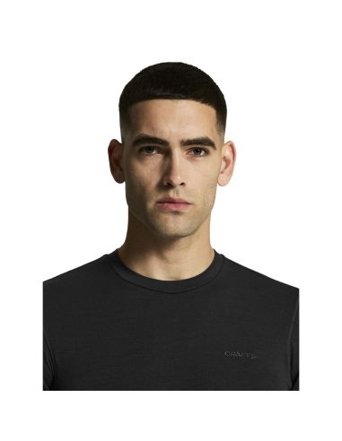 Craft Heren Thermo Wool 95 Longsleeve Shirt Zwart