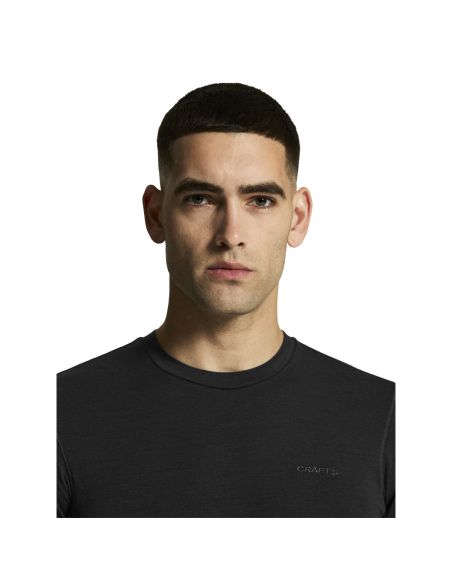 Craft Heren Thermo Wool 95 Longsleeve Shirt Zwart