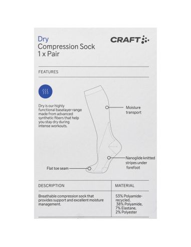 Craft Sport Compressie Sok Active Zwart