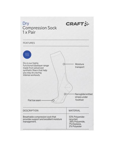 Craft Sport Compressie Sok Active Wit