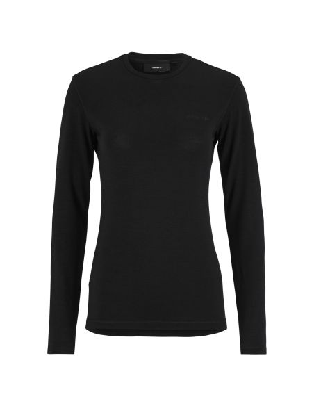 Craft Dames Thermo Core Wool Merino Longsleeve Shirt Gemeleerd