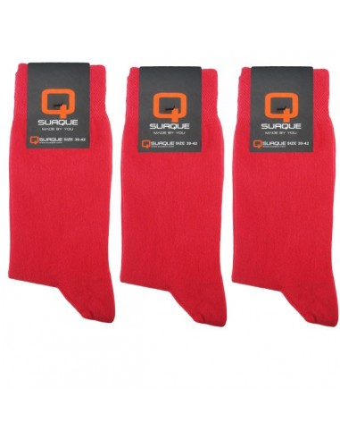 Suaque Heren sokken 3Pack Cotton Comfort 43-46 Rood