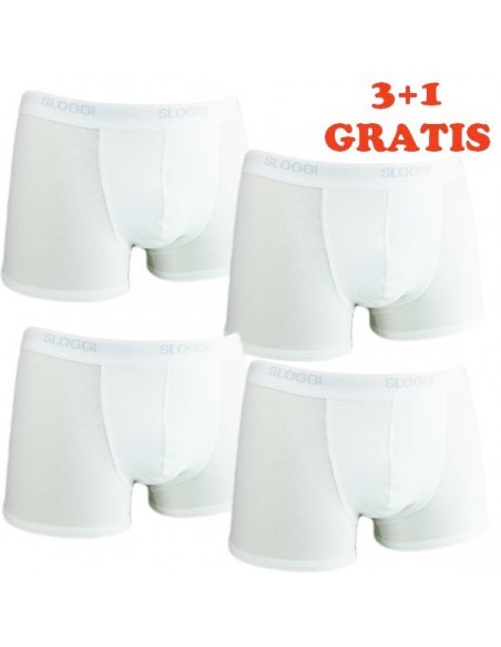 Sloggi Men Basic Short wit 4Pack, 3+1 gratis