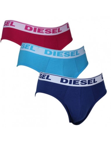 Diesel UMBR Andre Fresh and Bright 3Pack Brief Mix Rose Blue Slip