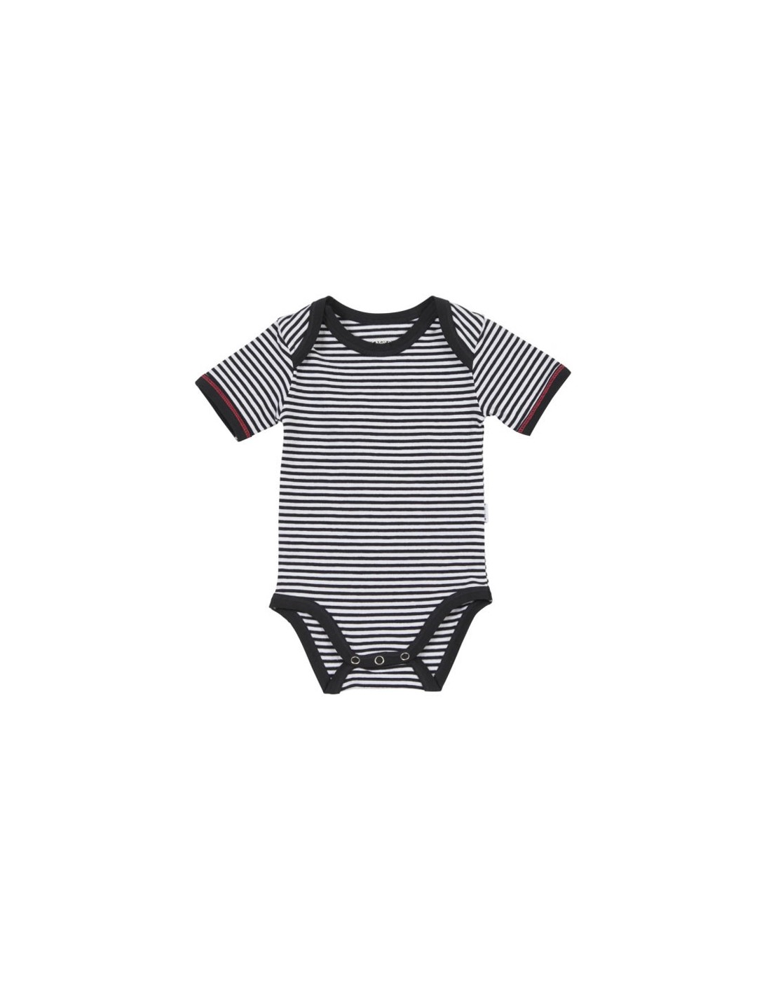 Jongens Romper Navy White Stripes Korte Mouw