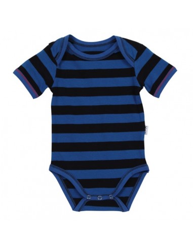 Claesen's Jongens Romper Navy Stripes Korte Mouw