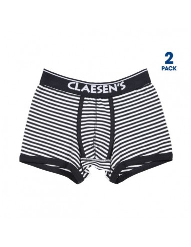 Claesen's Jongens 2Pack Boxershorts Navy White Stripes