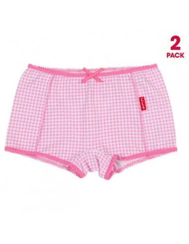 Claesen's Meisjes 2Pack Boxer Small Pink Checks