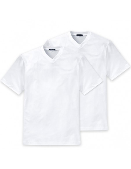 Schiesser American V-Shirt 2Pack White