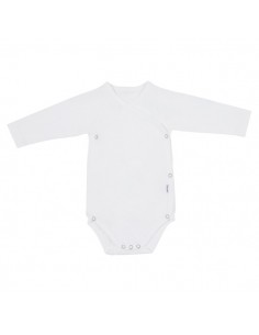 Claesen's Overslag Romper New Born Wit Lange Mouw
