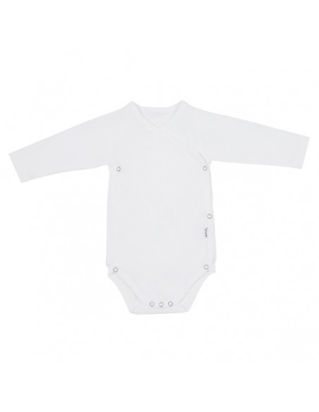 Claesen's Overslag Romper New Born Wit Lange Mouw