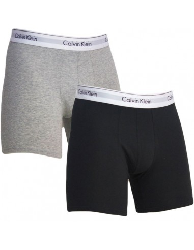 Calvin Klein Ondergoed Modern Cotton Stretch Boxer Grey Black 2Pack