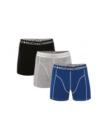 MuchachoMalo Solid 187 Blue Grey Black 3Pack Heren Boxershorts