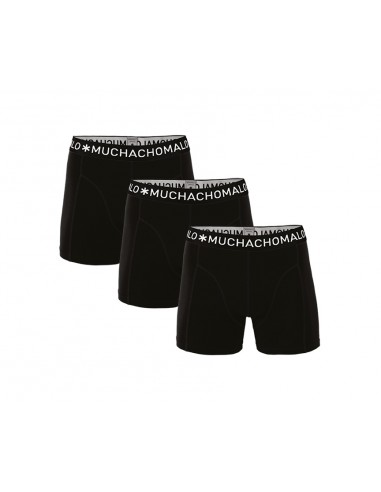 MuchachoMalo Black Solid 185 3Pack Jongens Boxershorts