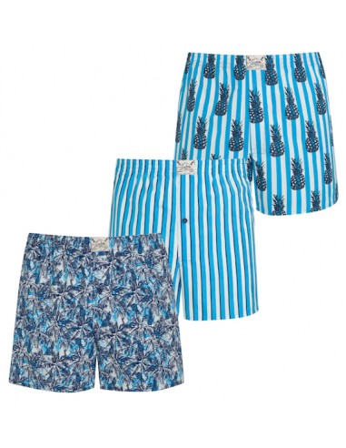 Jockey Boxershort Klassiek Blue pine apple 3Pack