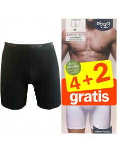 Sloggi Men basic Long Boxershort Zwart 4+2 gratis 6 pack 2