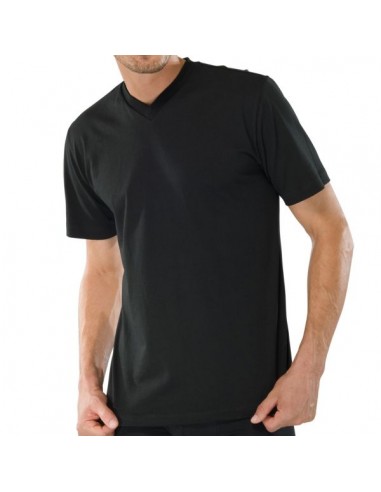 Schiesser American V-Shirt 2Pack Zwart
