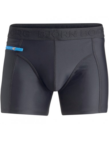 Björn Borg Swimwear Black blue zipper met zakje