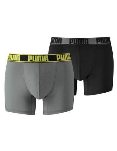 Puma Active Boxer Grey Yellow 2Pack Heren Short