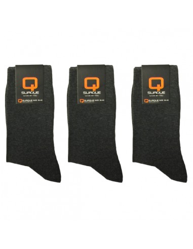 Suaque Heren sokken 3Pack 39-42 Cotton Comfort dark grey