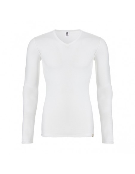 Ten Cate Heren Thermo V-Shirt Longsleeve Sneeuw Wit