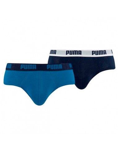 Puma Heren Slips Basic Blauw 2Pack