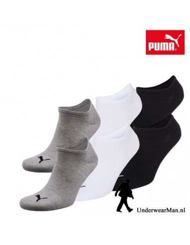 Puma Sokken Sneaker Invisible GreyWhiteBlack 3Pack