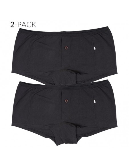 Claesens Dames Boxershorts 2Pack Zwart