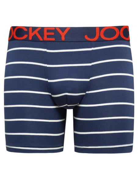 Jockey Boxershorts Cotton Stretch Boxer Trunk 3Pack Dark Iris Red Blue