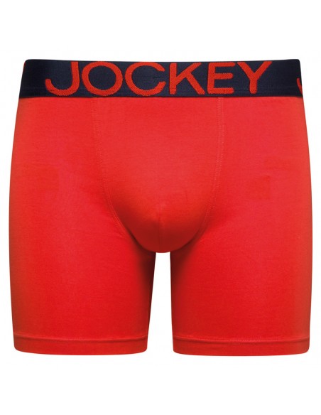 Jockey Boxershorts Cotton Stretch Boxer Trunk 3Pack Dark Iris Red Blue