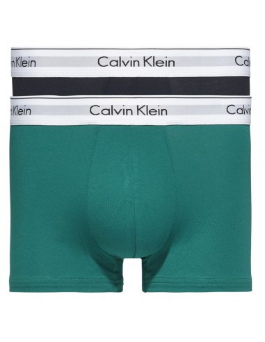 Calvin Klein Ondergoed Modern Cotton Stretch Trunk Green Black 2Pack