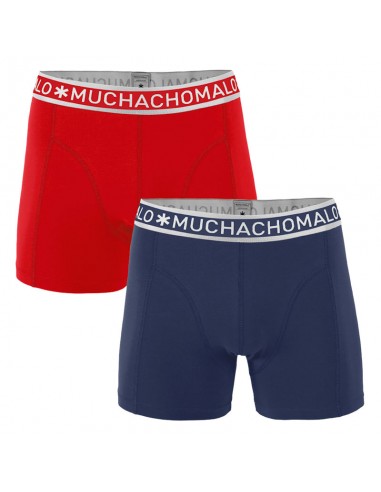 MuchachoMalo 2Pack SOLID 251 Navy Red Jongens Boxershorts