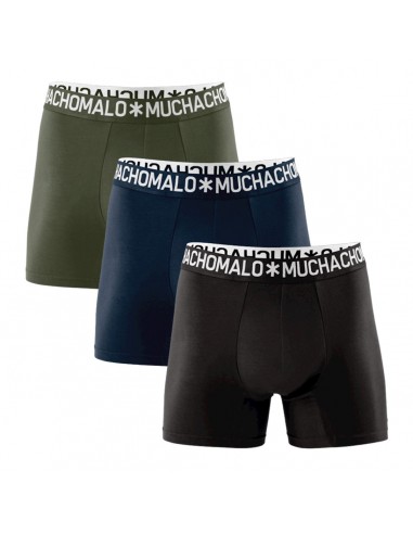 MuchachoMalo 3Pack DARK COTTON SOLID Heren Boxershorts