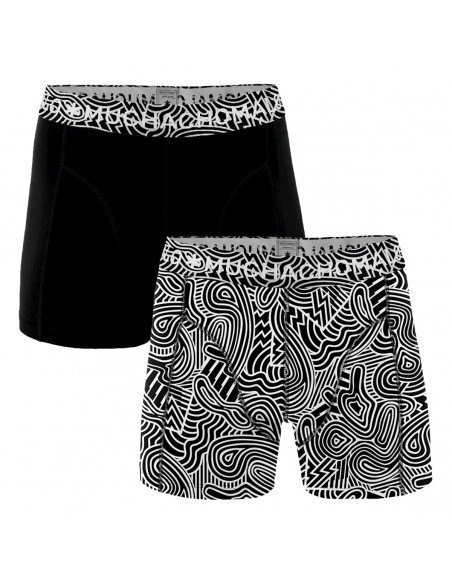 MuchachoMalo Black and White 2Pack Heren Boxershorts variant 1