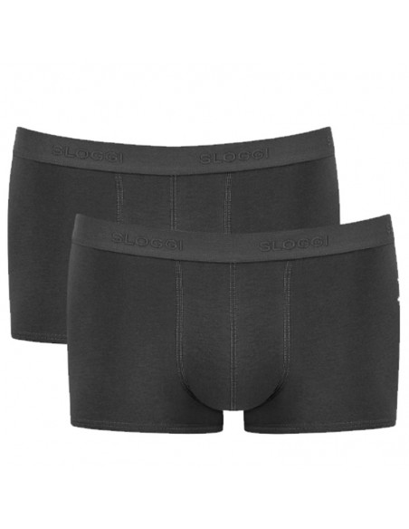 Sloggi Men Shirt 24-7 2Pack Hipster Zwart